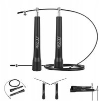 4FIZJO, Skakanka Standard+ Z Metalowymi Łożyskami, Czarna, 300 cm