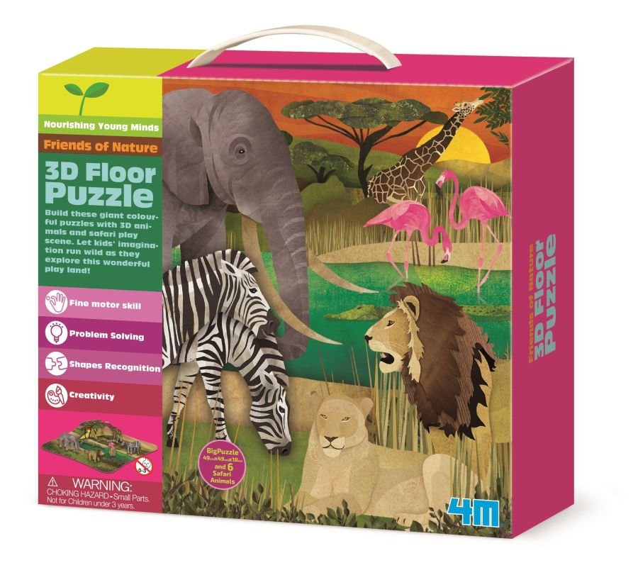 4M, puzzle 3D Safari