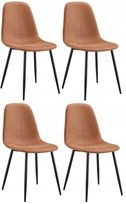 4Szt Nowoczesne Krzesło Kuchnia Jadalnia Salon Tapicerowane 4X Kt100 Brąz