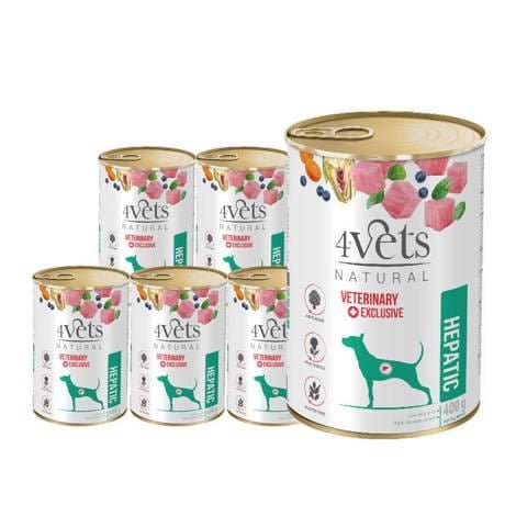 4Vets Natural Dog Hepatic 6 X 400 G