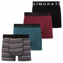4X Bokserki Męskie Majtki Klasyczne Bawełniane Zestaw Komplet 4Pak Moraj L