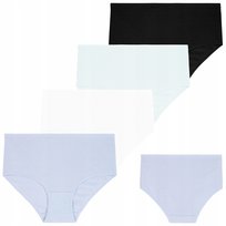 4X Figi Majtki Damskie Maxi Bikini Wysoki Stan Bawełniane Gładkie Moraj 3Xl