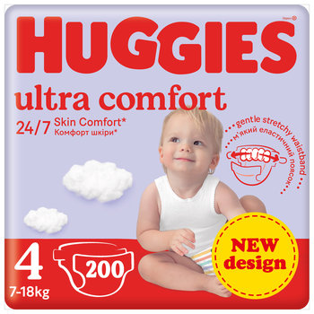 4X Huggies Ultra Comfort Jumbo Pack Rozmiar 4 7-18Kg 50Szt Pieluchy - Huggies