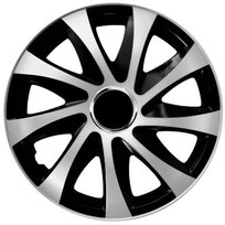4x KOŁPAKI EXTRA DRIFT ZESTAW srebrno-czarne 14''