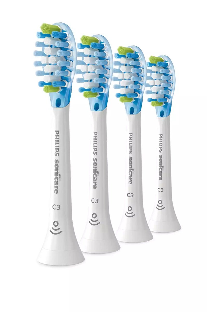 4x Końcówki Philips Sonicare C3 Premium Plaque Control białe HX9044/17