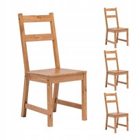 4x Krzesło drewniane kuchenne do jadalni salonu sosnowe solidne stabilne