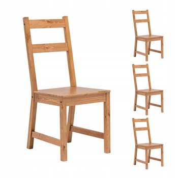 4x Krzesło drewniane kuchenne do jadalni salonu sosnowe solidne stabilne - inna (Inny)