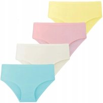 4X Majtki Damskie Bawełniane Figi Bikini Kolorowe Pastelowe Moraj Xxl