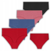 4X Majtki Damskie Bikini Bawełniane Figi Gładkie Kolorowe Moraj Xxl Moraj