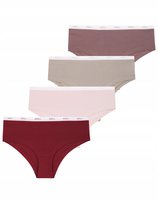 4X Majtki Damskie Figi Bikini Bawełniane Klasyczne Zestaw Komplet Moraj S