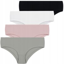 4X MAJTKI SZORTY DAMSKIE Z MODALU NISKIE FIGI GŁADKIE BEZ WZORU MORAJ M