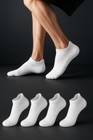 4x męskie stopki skarpetki bawełniane – idealne do sportu! BIAŁE 38-42