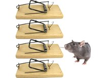 4X Pułapka Łapka Na Myszy Tradycyjna Silna Drewniana