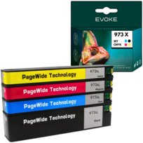 4x Tusz do drukarki HP 973X czarny + zestaw kolorów XL| 973 X CMYK