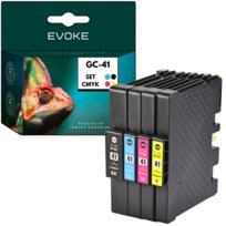 4x Tusz do drukarki Ricoh GC41 XL | czarny + zestaw kolorów | GC-41