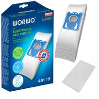 4x Worki do odkurzacza WORWO Perfect Bag ELMB01K do S-BAG Electrolux Beko AEG WORWO
