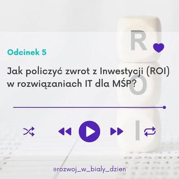 #5 Jak policzyć zwrot z Inwestycji (ROI) w rozwiązaniach IT dla MŚP - Rozwój w Biały Dzień_1 - podcast - Kurcewicz Żaneta