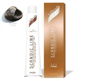 5 jasny brąz Scandic Line kremowa farba do włosów LaStrada 100ml - Scandic Line