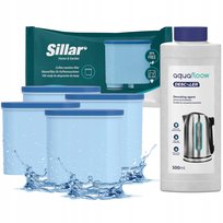 500 ml Odkamieniacz expres Saeco Philips 4x Filtr zamiennik Sillar