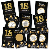 50X Zdrapki 18 Urodziny Z Zadaniami Zabawa Prezent Dla Gości Podziękowania