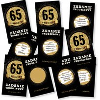 50X Zdrapki Zadania 65 Urodziny Zabawa Podziękowania - Premium - Czarny