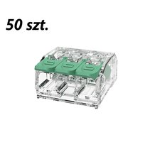 50xZłączka instalacyjna z dźwignią do wszystkich rodzajów przewodów maks. 4mm² 3-przew. EDO413 EDO Technic