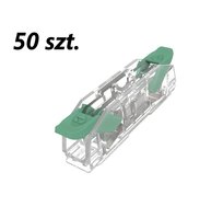 50xZłączka przelotowa instalacyjna z dźwignią do wszystkich rodzajów przewodów maks. 4mm² 2-przew. EDO2411 EDO Technic