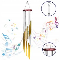 59 CM | DZWONKI WIETRZNE OGRODOWE Z METALOWYMI RURKAMI | DZWONEK WIETRZNY