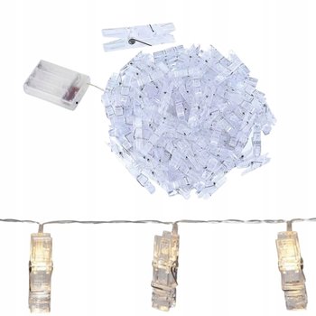 5m 50 LED KLIPSY LED NA ZDJĘCIA LAMPKI SPINACZE GIRLANDA PODŚWIETLANE - Zakręcony Koszyk