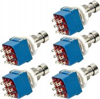 5szt GUITAR EFFECT PEDAL FOOT SWITCH 9 PIN 3PDT BUTTON TRUE BYPASS GUITAR Inny producent