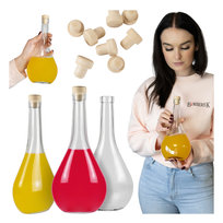 5x Butelki ŁEZKA 500ml Butelka Szklana Na Nalewki Alkohol Wino Bimber 0,5l