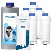 5X Filtr Do Ekspresu Delonghi Magnifica + Odkamieniacz Wessper 500 Ml