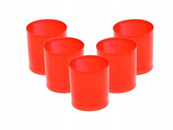 5x Formy foremki do odlewu ��wiec kubeczki CZERWONE - Kastom