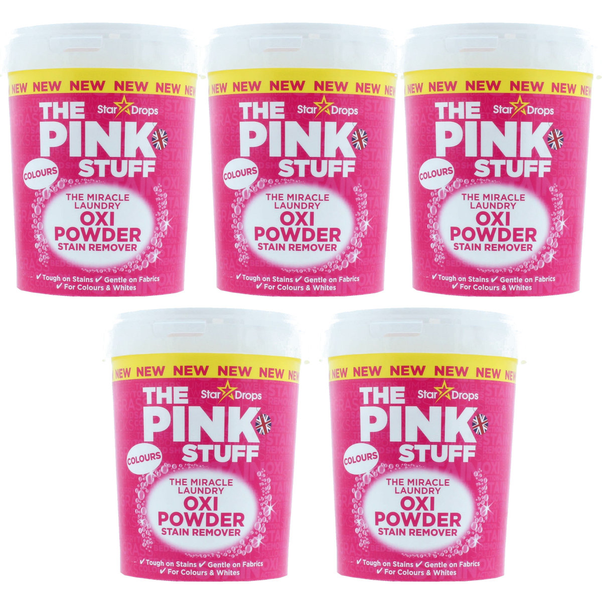5x Odplamiacz THE PINK STUFF Oxi Powder Stain Remover 1 kg The Pink