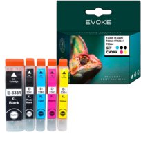 5x Tusz do drukarki Epson 33 XL | czarny + zestaw kolorów | T3351