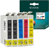 5x Tusz do drukarki Epson 711 + 712 + 713 + 714 XL |  2x czarny + 3x kolor