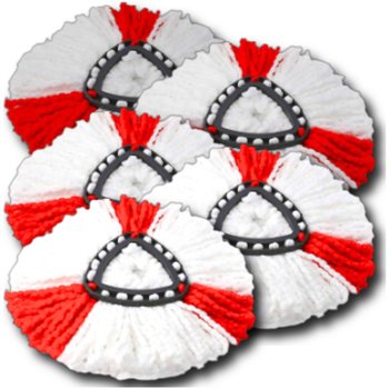 5X Wkład Do Mopa Obrotowego Vileda Turbo Easy Wring Clean Obrotowy Okrągły - Kapsell.mk