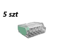 5x Złączka instalacyjna do przewodów sztywnych maks. 2.5mm² 5-przew. EDO205 EDO Technic