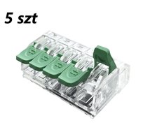 5x Złączka instalacyjna z dźwignią do wszystkich rodzajów przewodów maks. 4mm² 5-przew. EDO415 EDO Technic