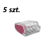 5xZłączka instalacyjna do przewodów sztywnych maks. 2.5mm² 4-przew. EDO204 EDO Technic