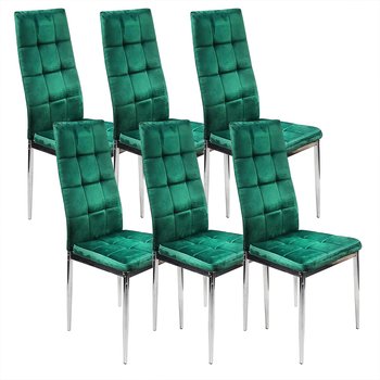 6 krzeseł MONAKO VELVET zielone - BMDesign