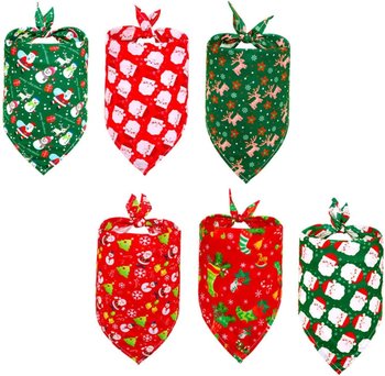 6 sztuk trójkątnych ręczników dla zwierząt, obroża dla kota, świąteczne akcesoria do kostiumów dla zwierząt, świąteczna bandana dla psa - Inna marka