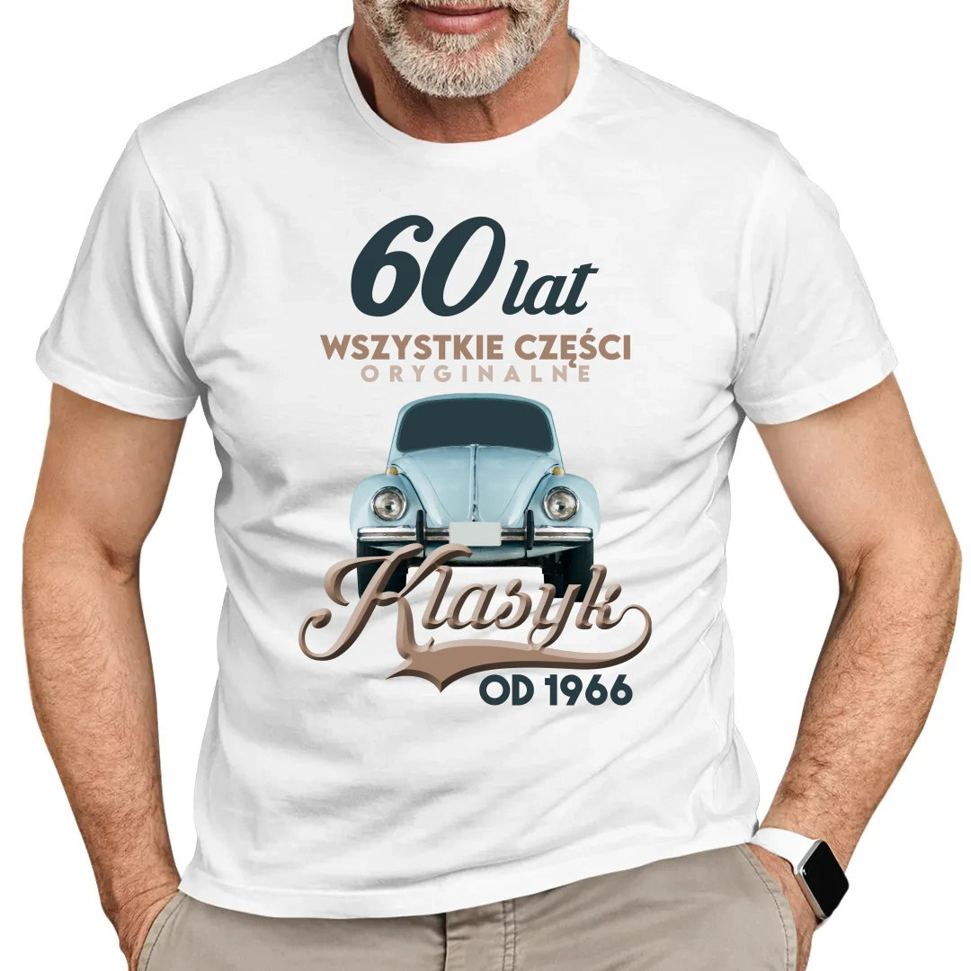 60 lat Wszystkie części oryginalne - Klasyk od 1966 - męska koszulka na ...
