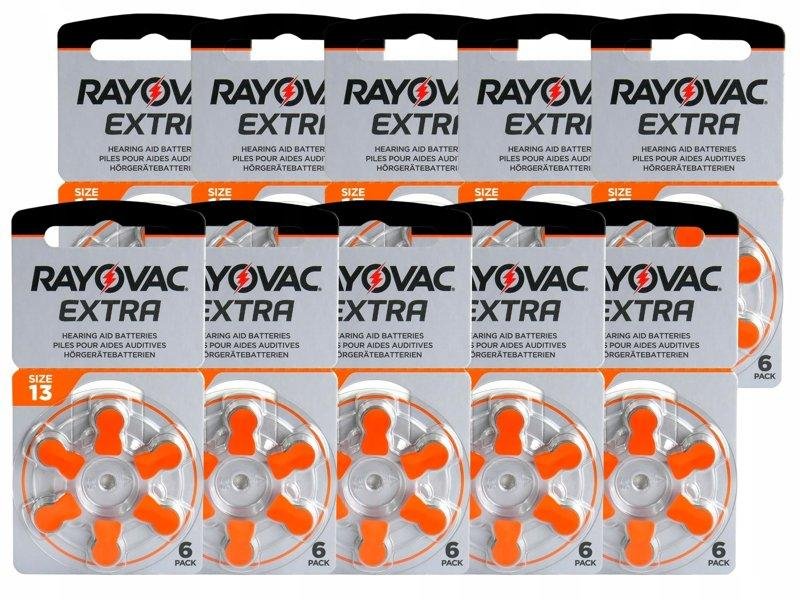 60x Baterie Guzikowe Do Aparatu Słuchowego 13 / PR48 1,45V Słuchowe