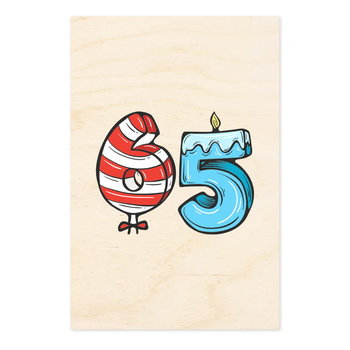 65 lat - drewniana kartka urodzinowa - Inna marka