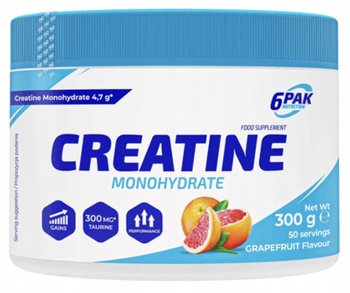 6Pak Creatine Monohydrate 300G Kreatyna Grejpfrut - 6PAK NUTRITION