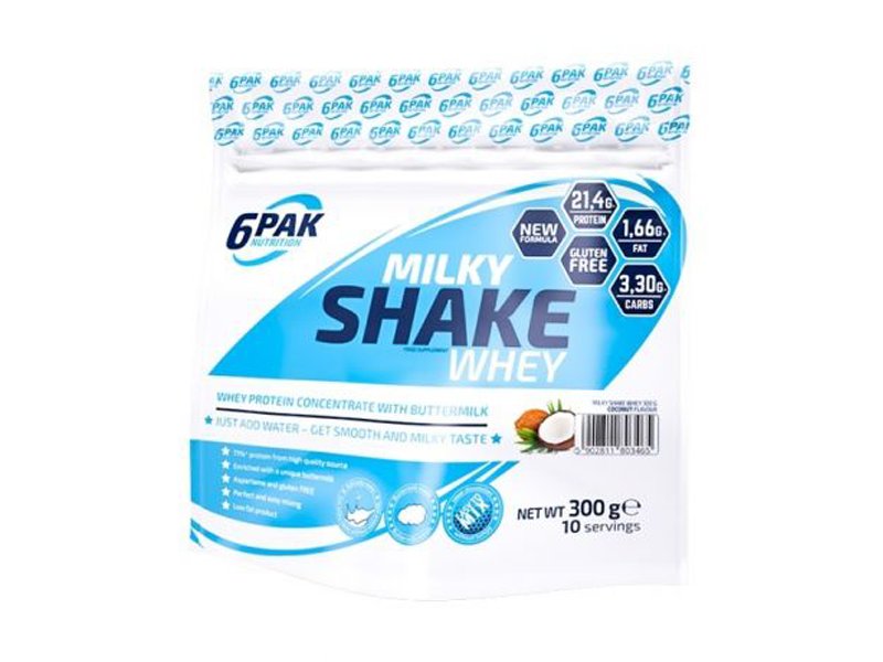 Фото - Протеїн 6Pak Nutrition 6PAK, Odżywka białkowa, Milky Shake Whey, 300 g 