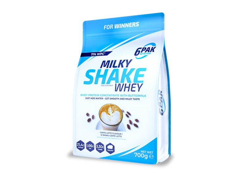 Zdjęcia - Pozostałe suplementy sportowe 6Pak Nutrition 6PAK, Odżywka białkowa, Milky Shake Whey, szarlotka,700 g 