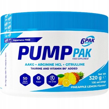 6PAK - Przedtreningówka PUMP PAK Pineapple-Lemon - 6PAK NUTRITION