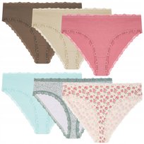 6x FIGI MAJTKI DAMSKIE Bawełniane Kobiece Zestaw 6 Pak Koronka MORAJ r. XXL Moraj